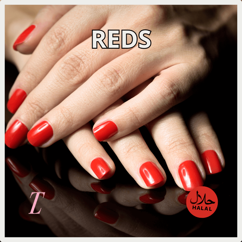 RED COLLECTION HALAL NAIL POLISH