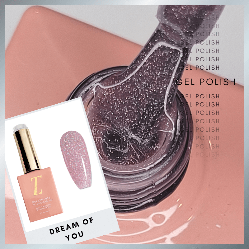 DREAM OF YOU kleur van de nagellak op de kwast van het flacon