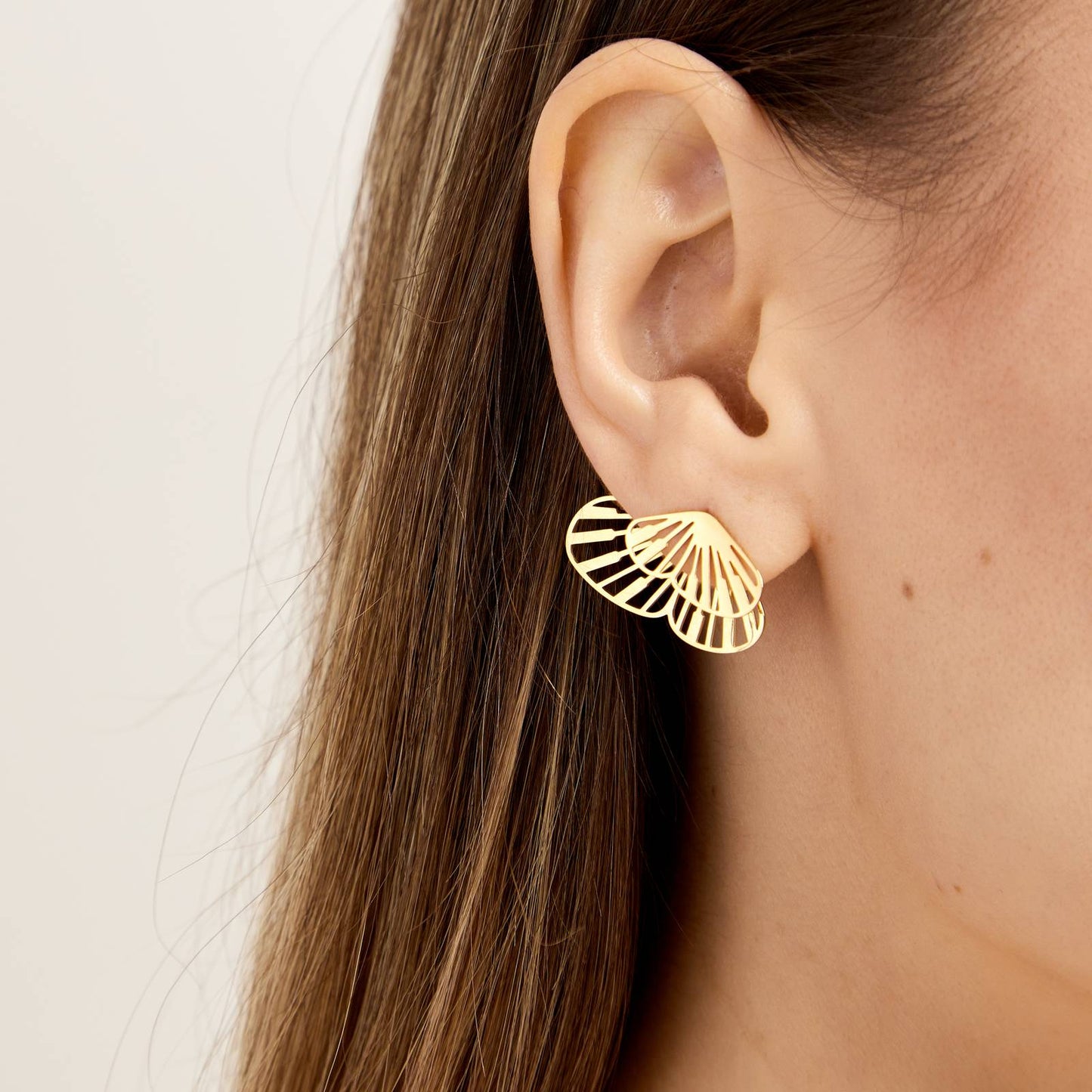 GOLD BUTTERFLY STUD EARRINGS - ALIYA