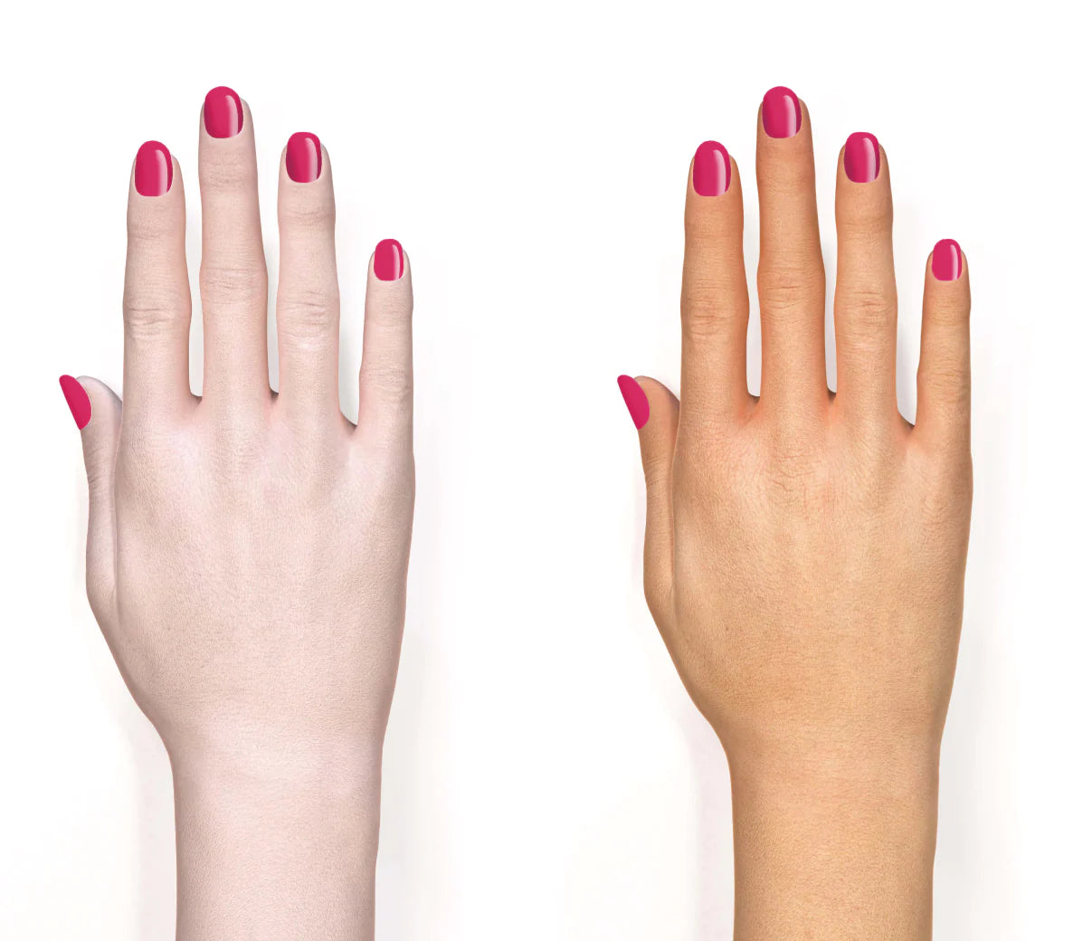 Magenta roze nagels, glanzend met de schoonheid van 'Unicorn Magic'