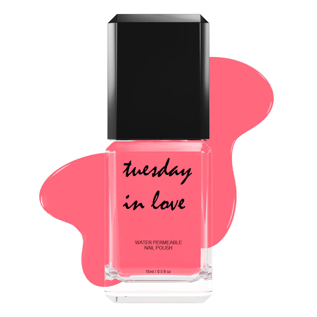 Tuesday in Love Star Girl' flesje in een levendige koraalroze tint