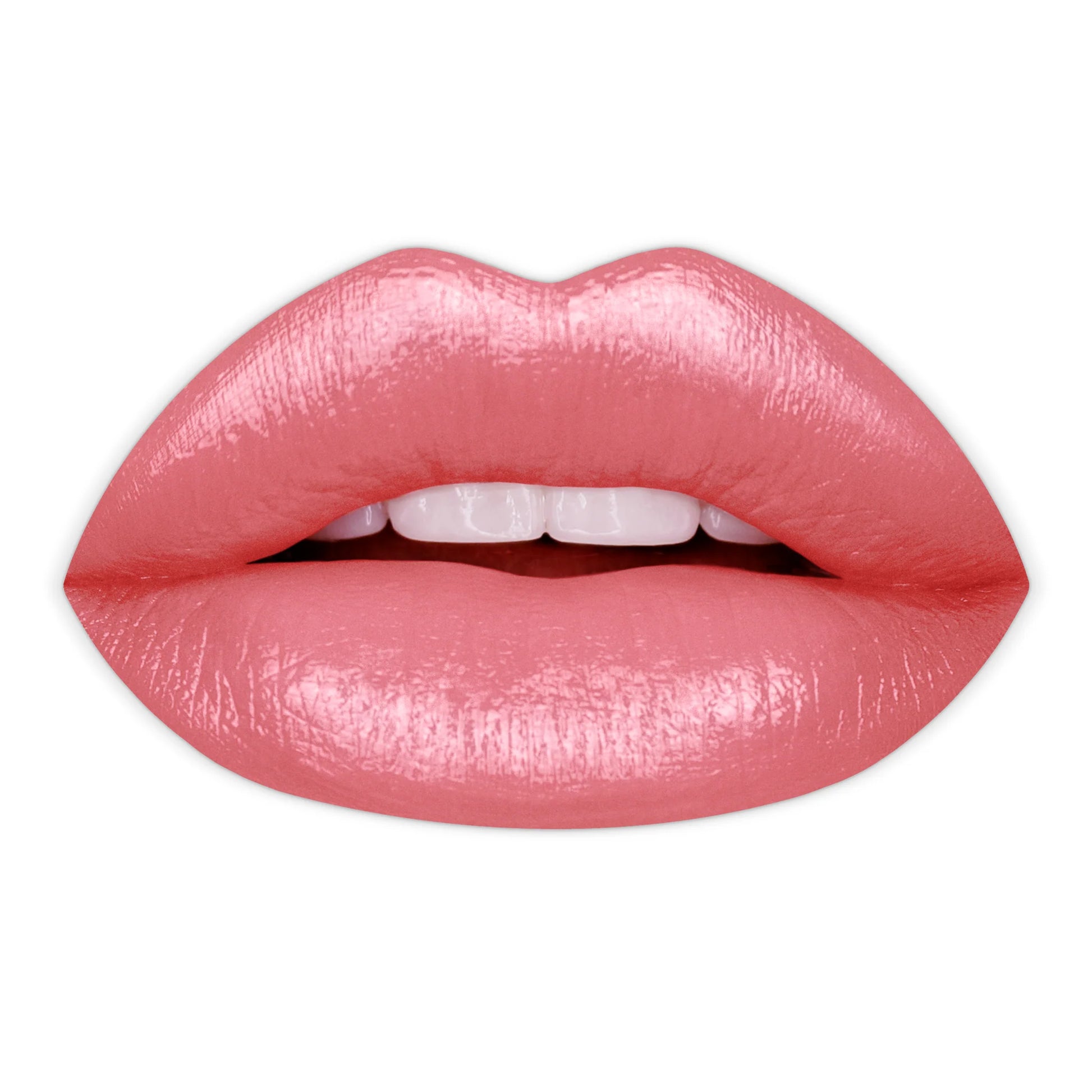 "Valentine" neutrale medium roze tint op vrouwelijke lippen