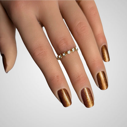 Fantasy op de nagels - Luxe transparante bronzen tint met shimmer