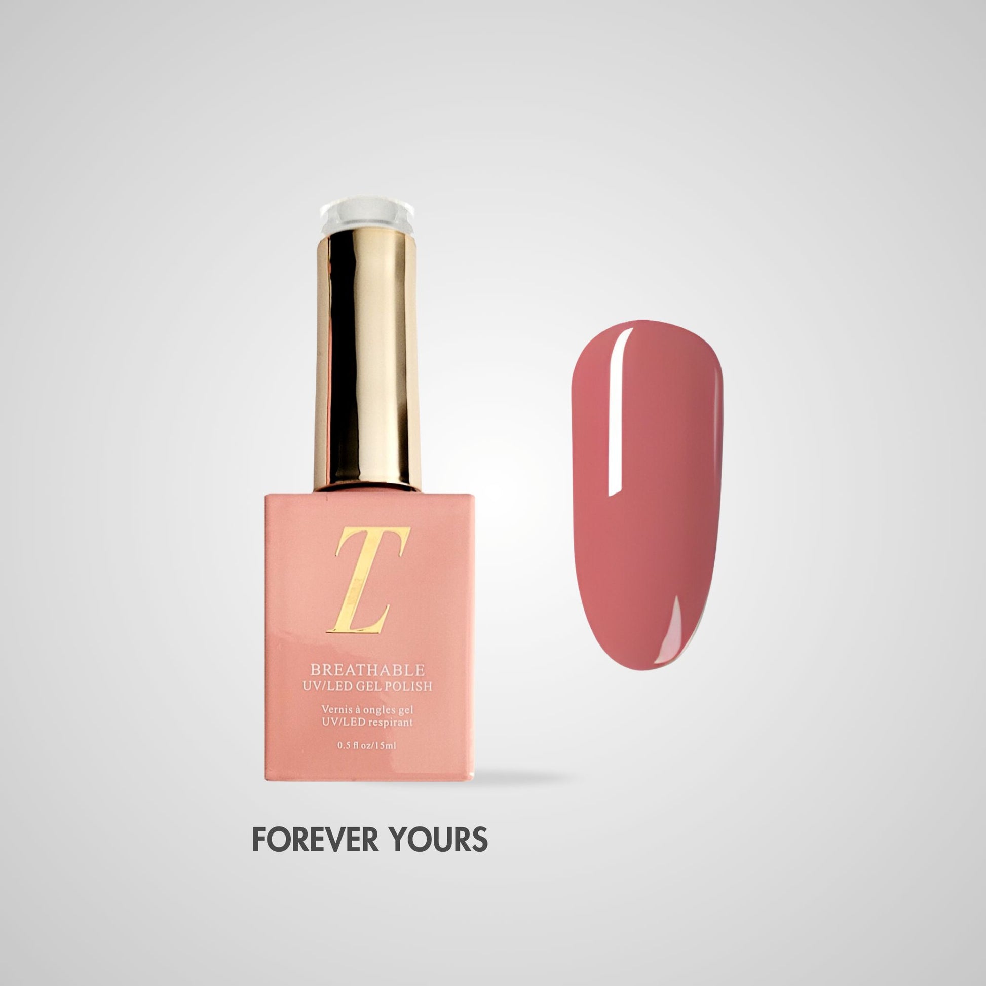 Forever Yours Halal Gel Polish met kleurstaal - Diepe terracotta rozenkleur