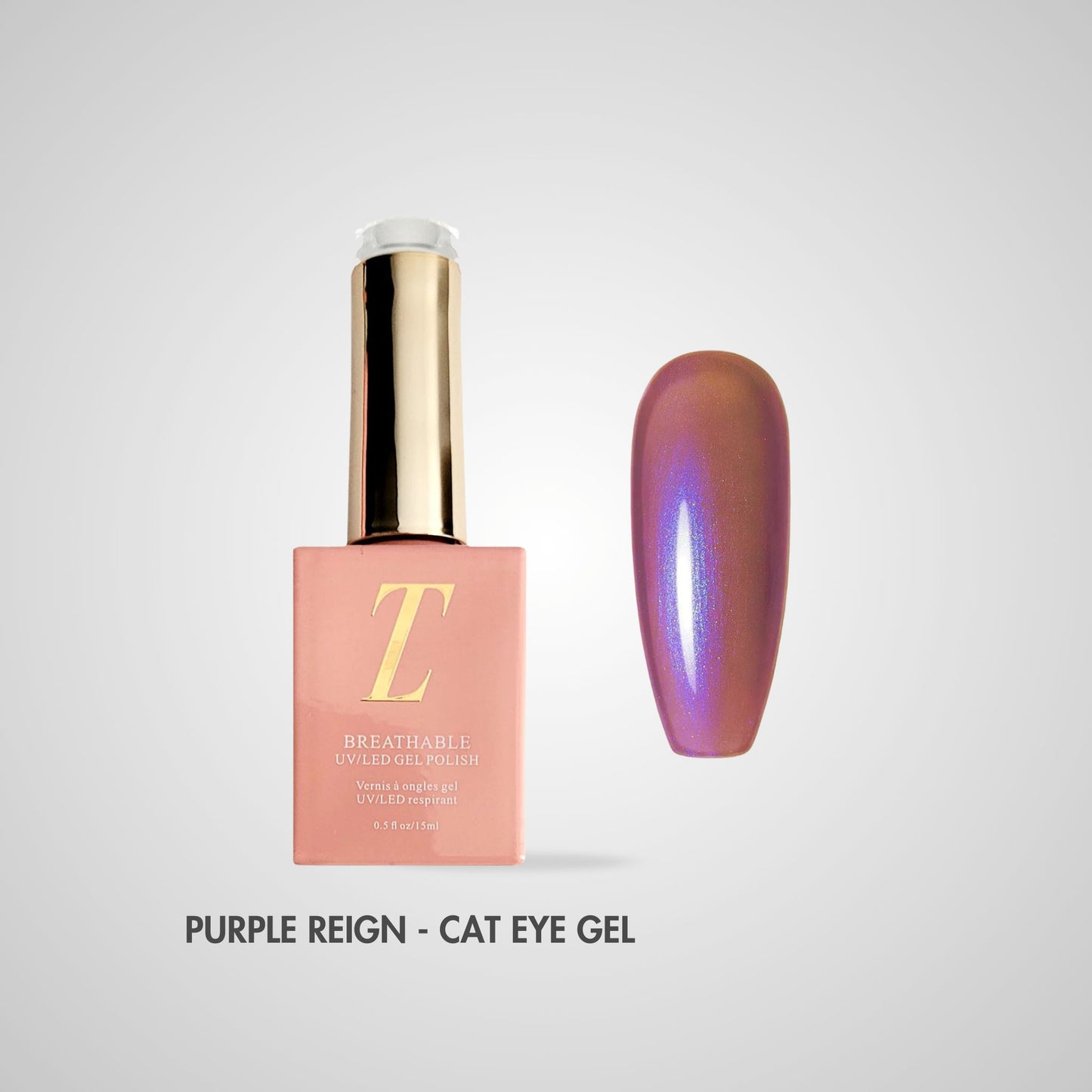 Purple Reign Cat Eye Gel – Halal gecertificeerde cat eye gel nagellak in een diepe paarse tint